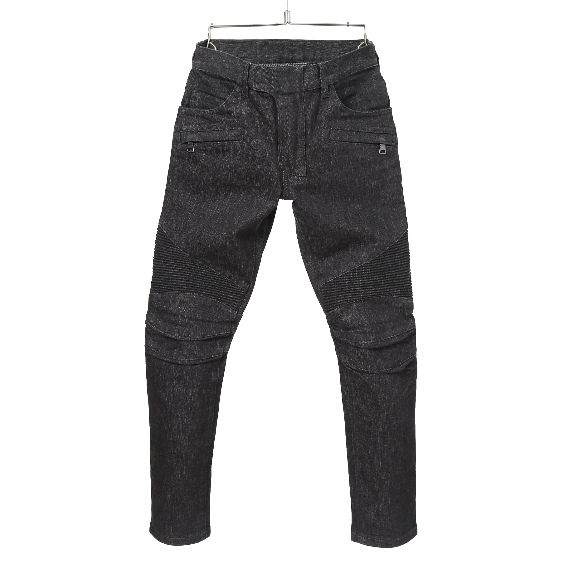 BALMAIN バルマン / 美品 バイカー デニム / ワンウォッシュ / スキニー パンツ / W4HT551C710 / size 29 (BLACK)
