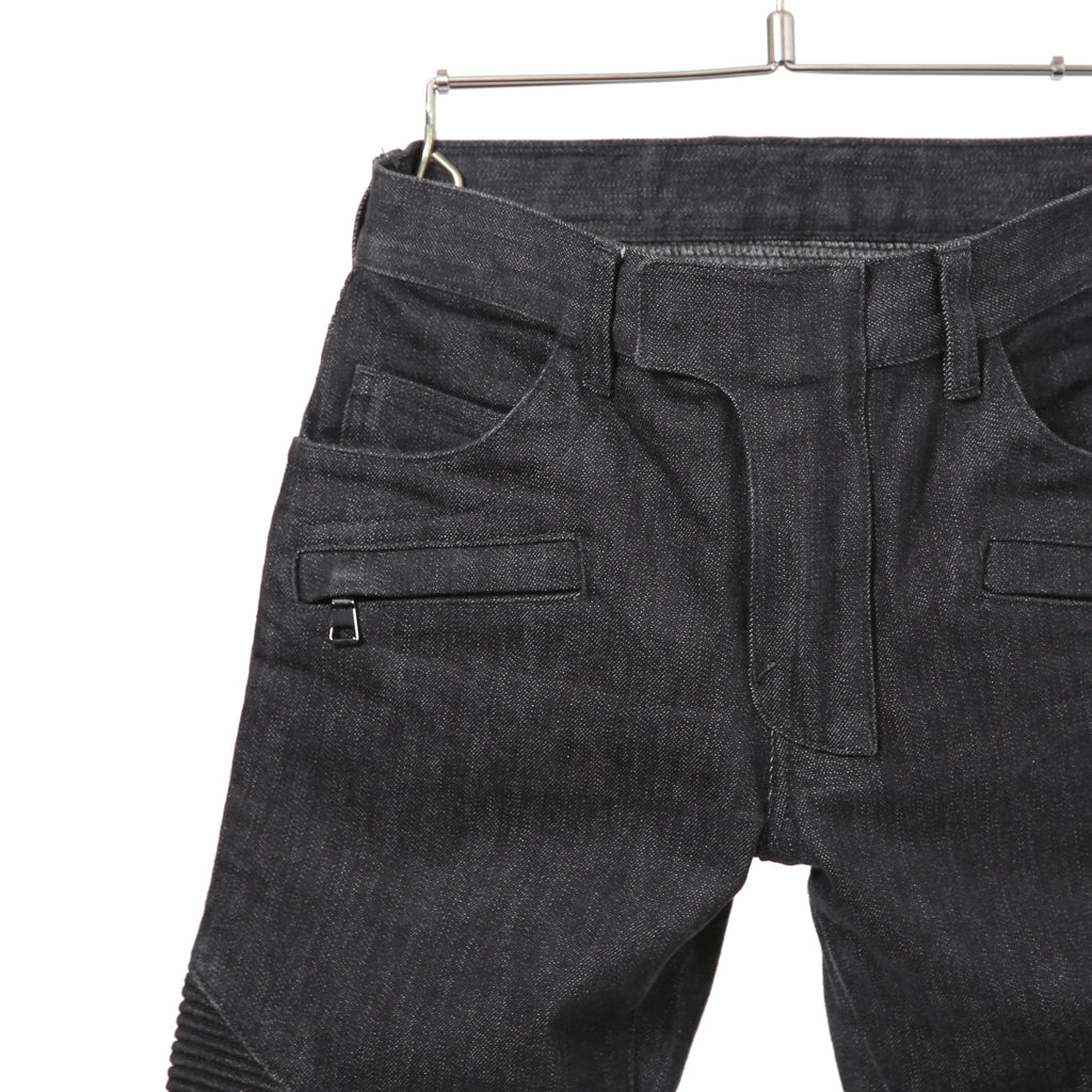 BALMAIN バルマン / 美品 バイカー デニム / ワンウォッシュ / スキニー パンツ / W4HT551C710 / size 29 (BLACK)
