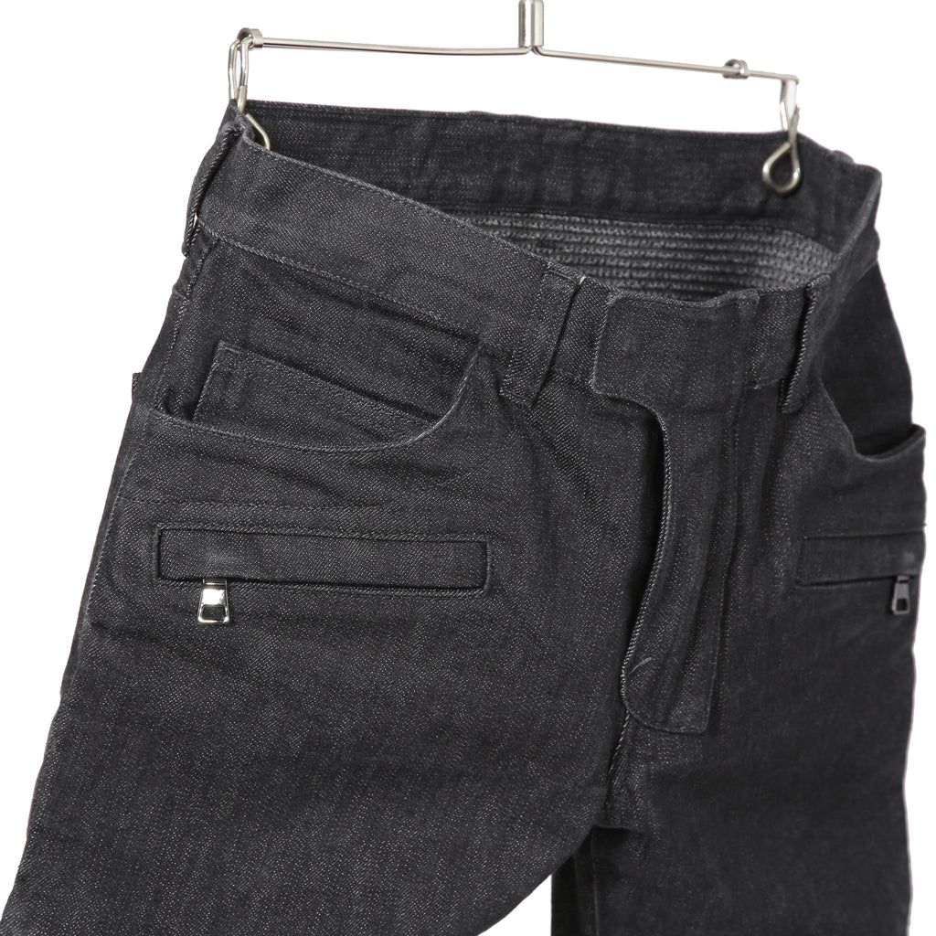 BALMAIN バルマン / 美品 バイカー デニム / ワンウォッシュ / スキニー パンツ / W4HT551C710 / size 29 (BLACK)