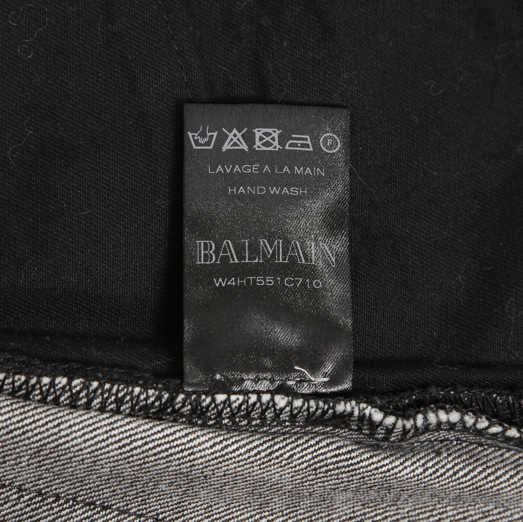 BALMAIN バルマン / 美品 バイカー デニム / ワンウォッシュ / スキニー パンツ / W4HT551C710 / size 29 (BLACK)