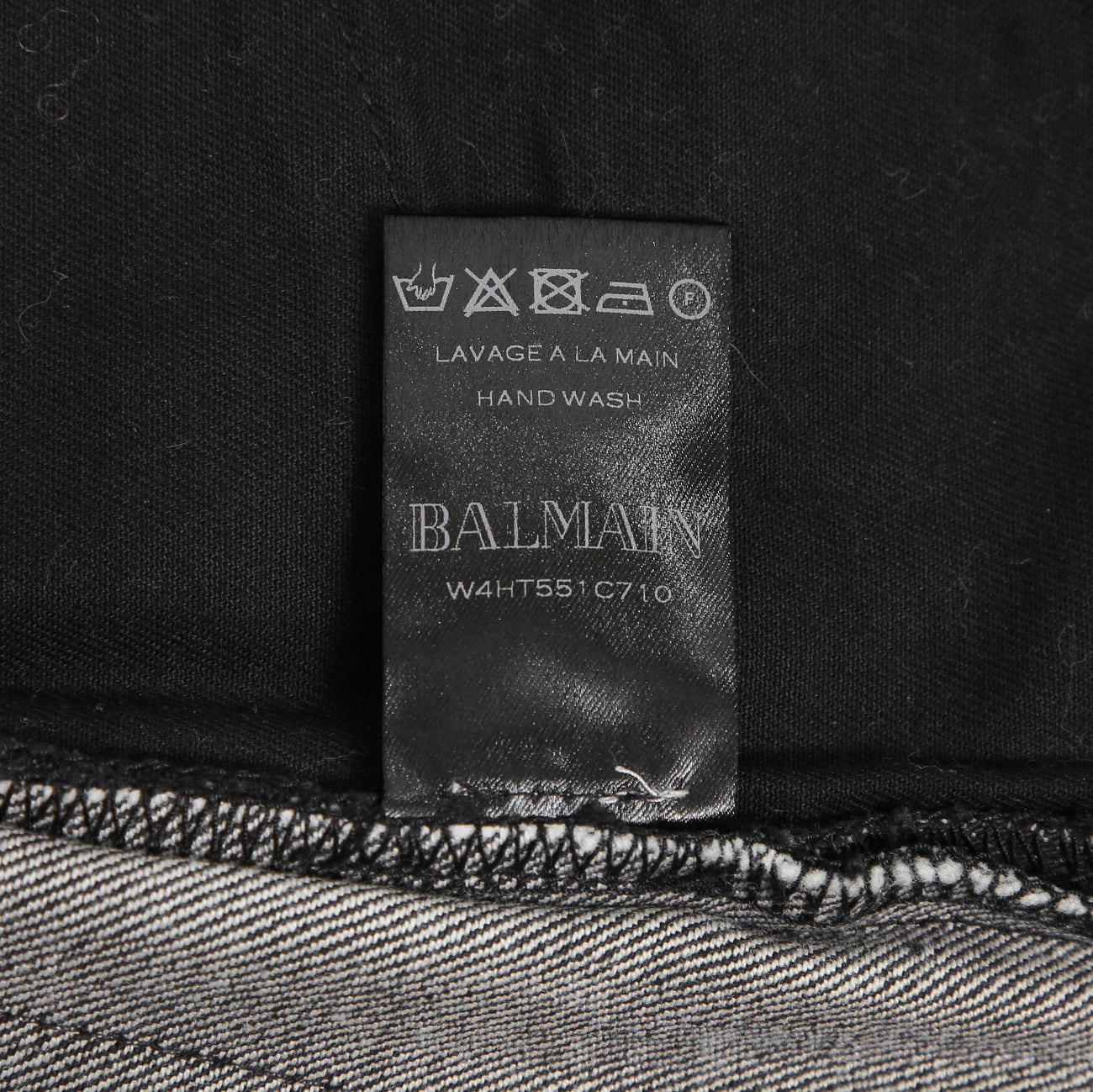 BALMAIN バルマン / 美品 バイカー デニム / ワンウォッシュ / スキニー パンツ / W4HT551C710 / size 29 (BLACK)