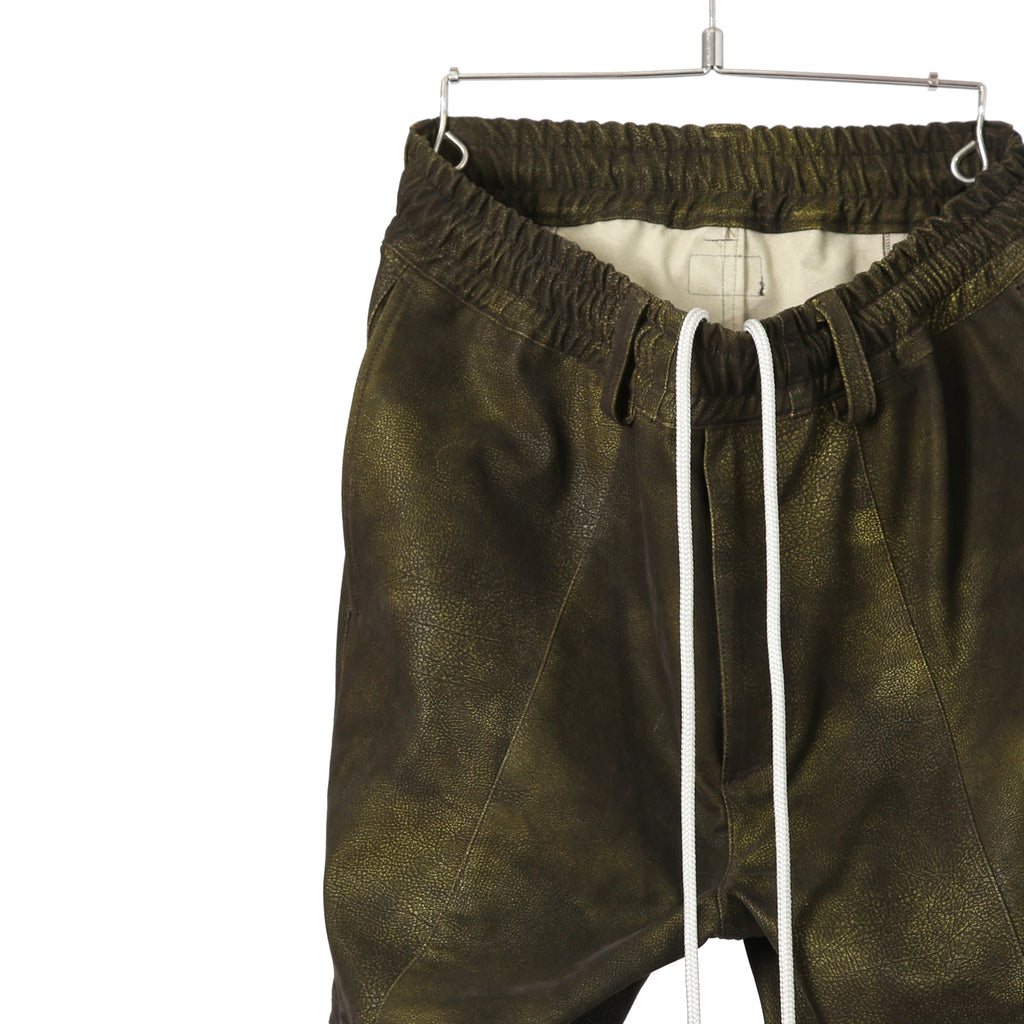 新作 A.F ARTEFACT アーティファクト / 25AW 未使用 Cargo Flare Baggy Pants / SHYNTHETIC LEATHER / size 1 (KHAKI)