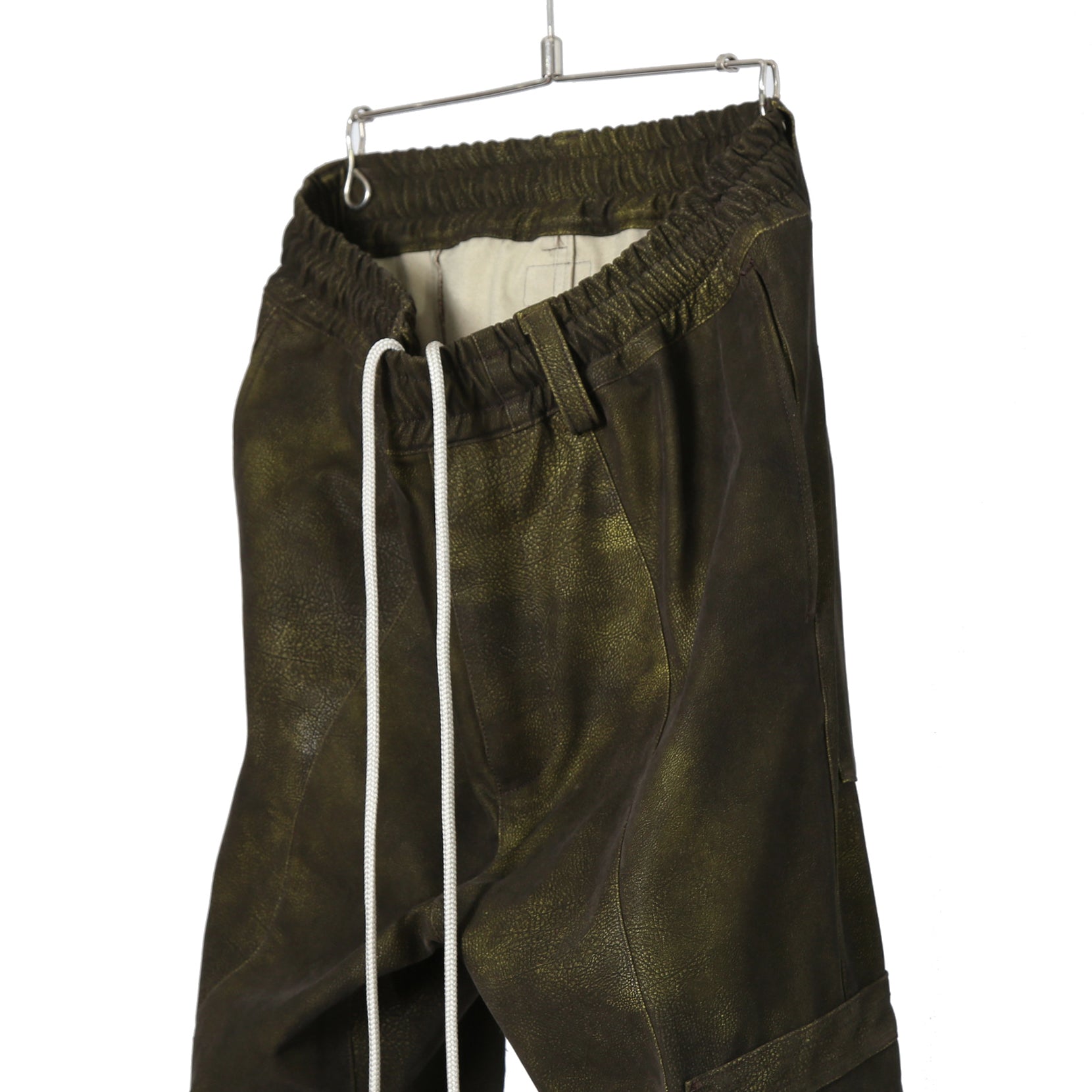 新作 A.F ARTEFACT アーティファクト / 25AW 未使用 Cargo Flare Baggy Pants / SHYNTHETIC LEATHER / size 1 (KHAKI)