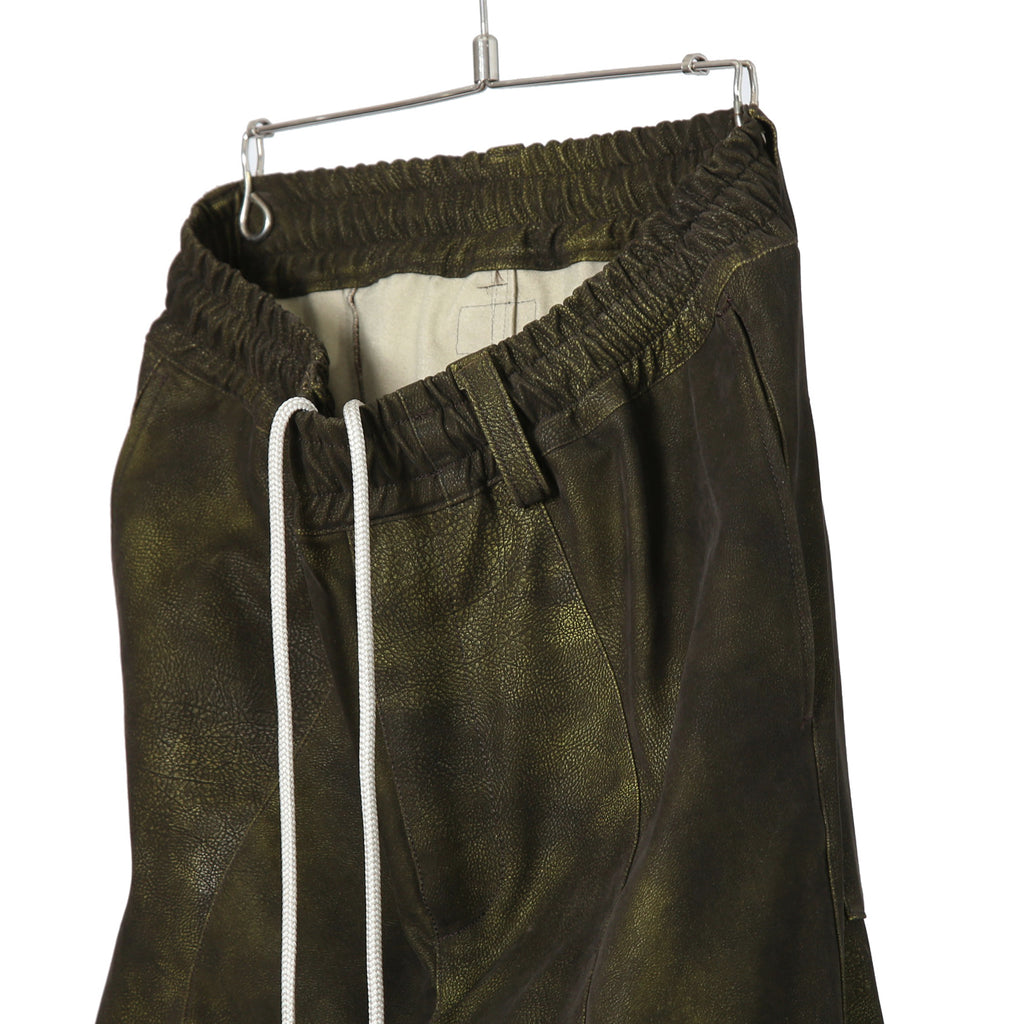 新作 A.F ARTEFACT アーティファクト / 25AW 未使用 Cargo Flare Baggy Pants / SHYNTHETIC LEATHER / size 1 (KHAKI)