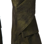 新作 A.F ARTEFACT アーティファクト / 25AW 未使用 Cargo Flare Baggy Pants / SHYNTHETIC LEATHER / size 1 (KHAKI)