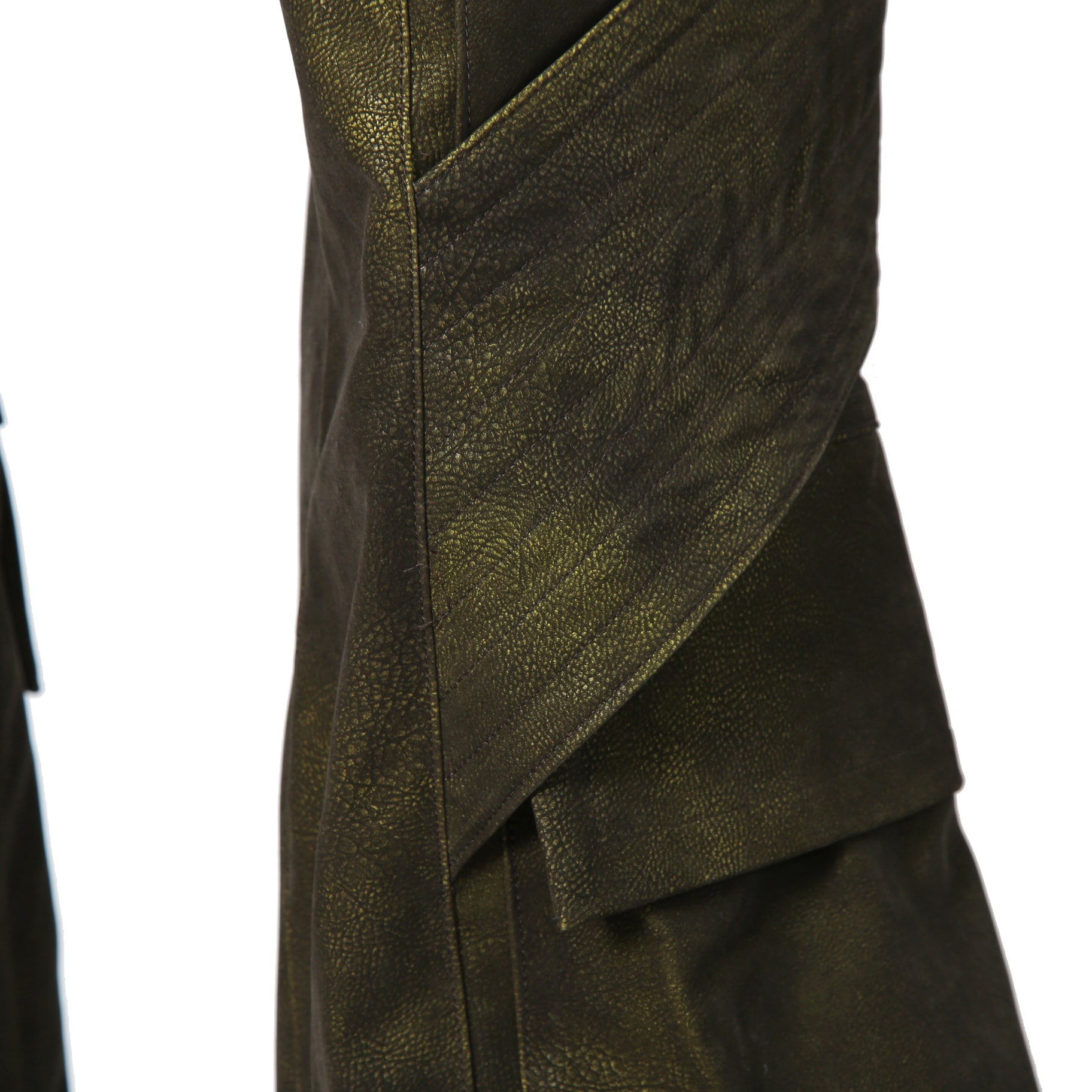 新作 A.F ARTEFACT アーティファクト / 25AW 未使用 Cargo Flare Baggy Pants / SHYNTHETIC LEATHER / size 1 (KHAKI)