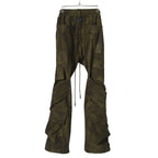 新作 A.F ARTEFACT アーティファクト / 25AW 未使用 Cargo Flare Baggy Pants / SHYNTHETIC LEATHER / size 1 (KHAKI)