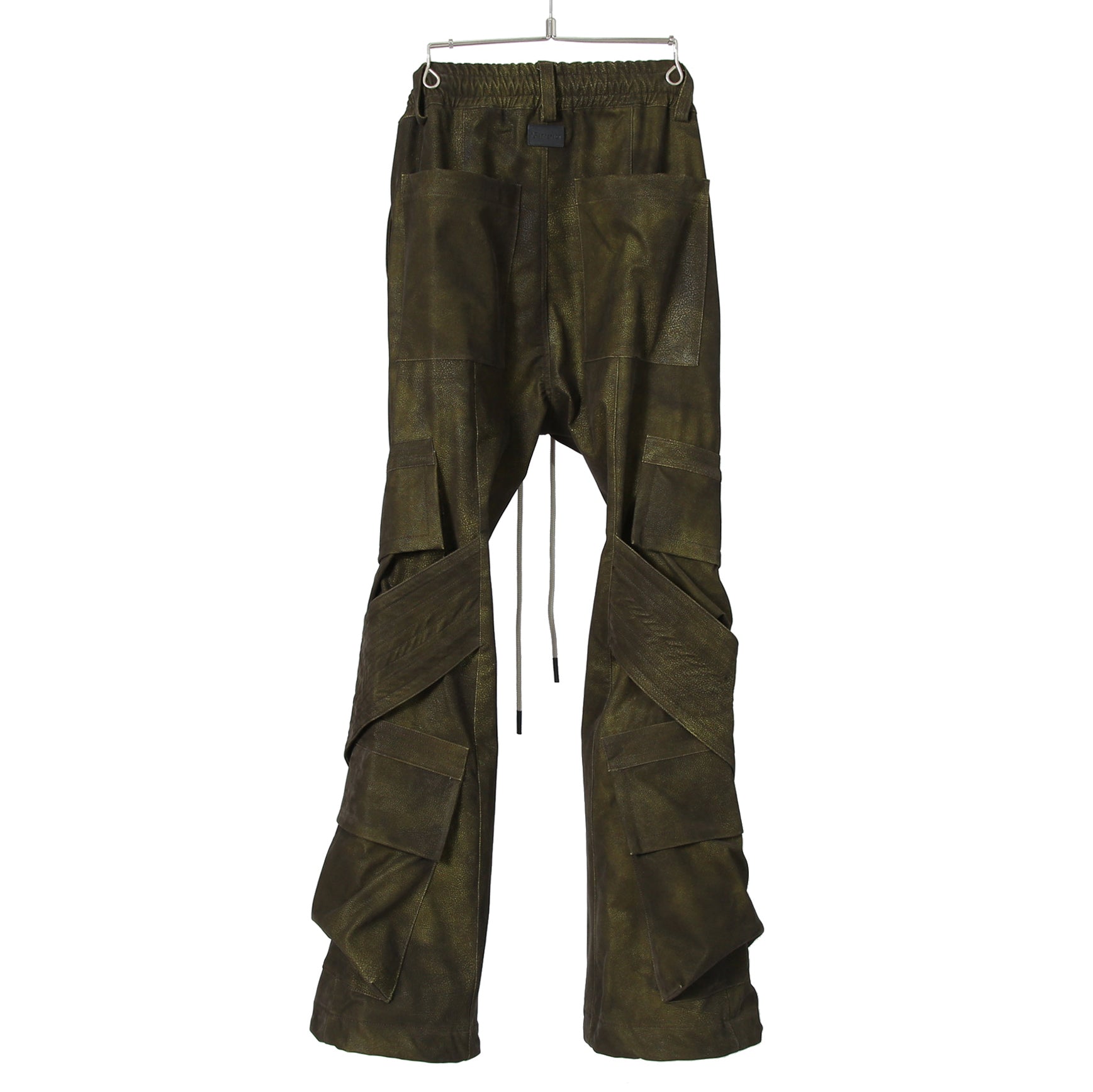 新作 A.F ARTEFACT アーティファクト / 25AW 未使用 Cargo Flare Baggy Pants / SHYNTHETIC LEATHER / size 1 (KHAKI)