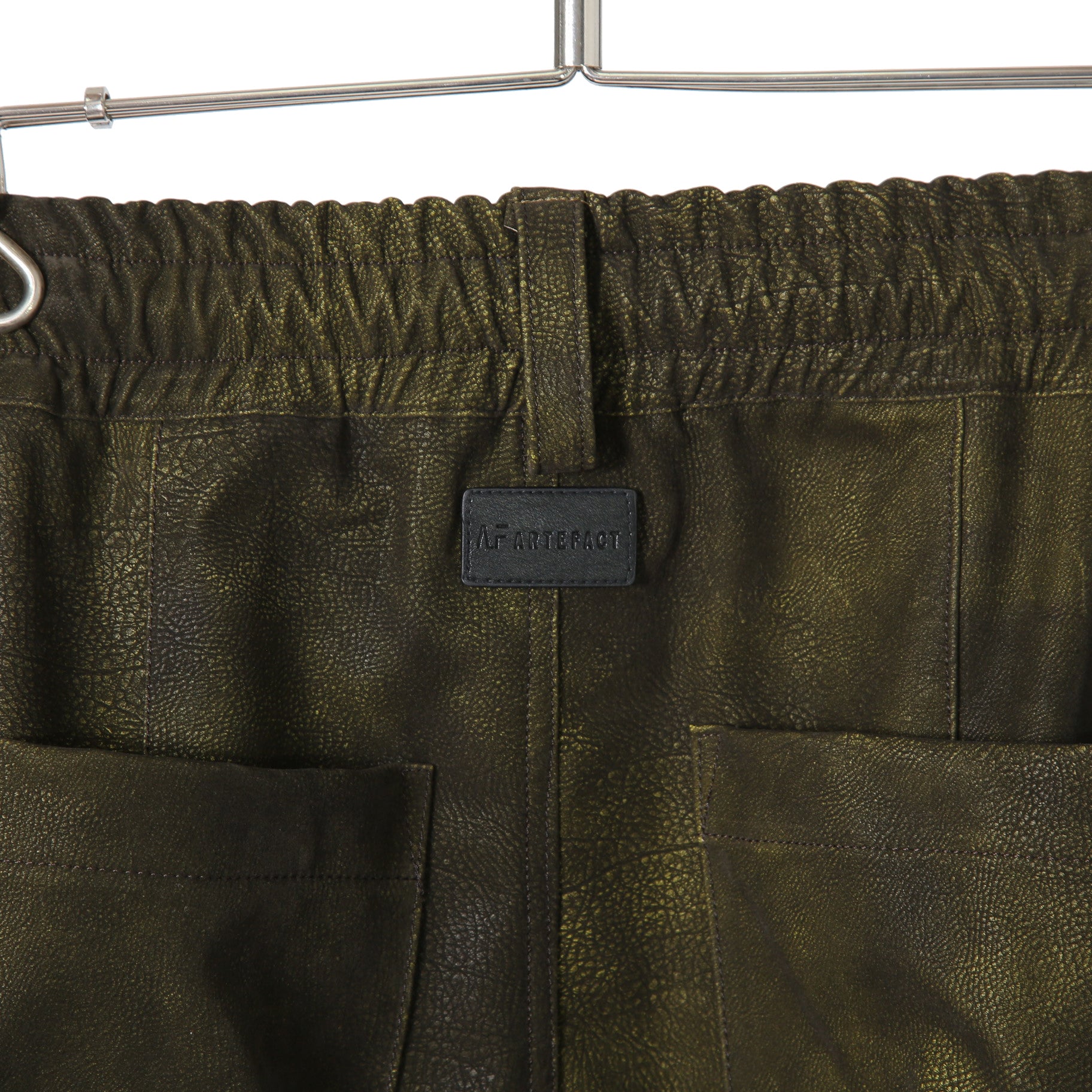 新作 A.F ARTEFACT アーティファクト / 25AW 未使用 Cargo Flare Baggy Pants / SHYNTHETIC LEATHER / size 1 (KHAKI)