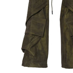 新作 A.F ARTEFACT アーティファクト / 25AW 未使用 Cargo Flare Baggy Pants / SHYNTHETIC LEATHER / size 1 (KHAKI)