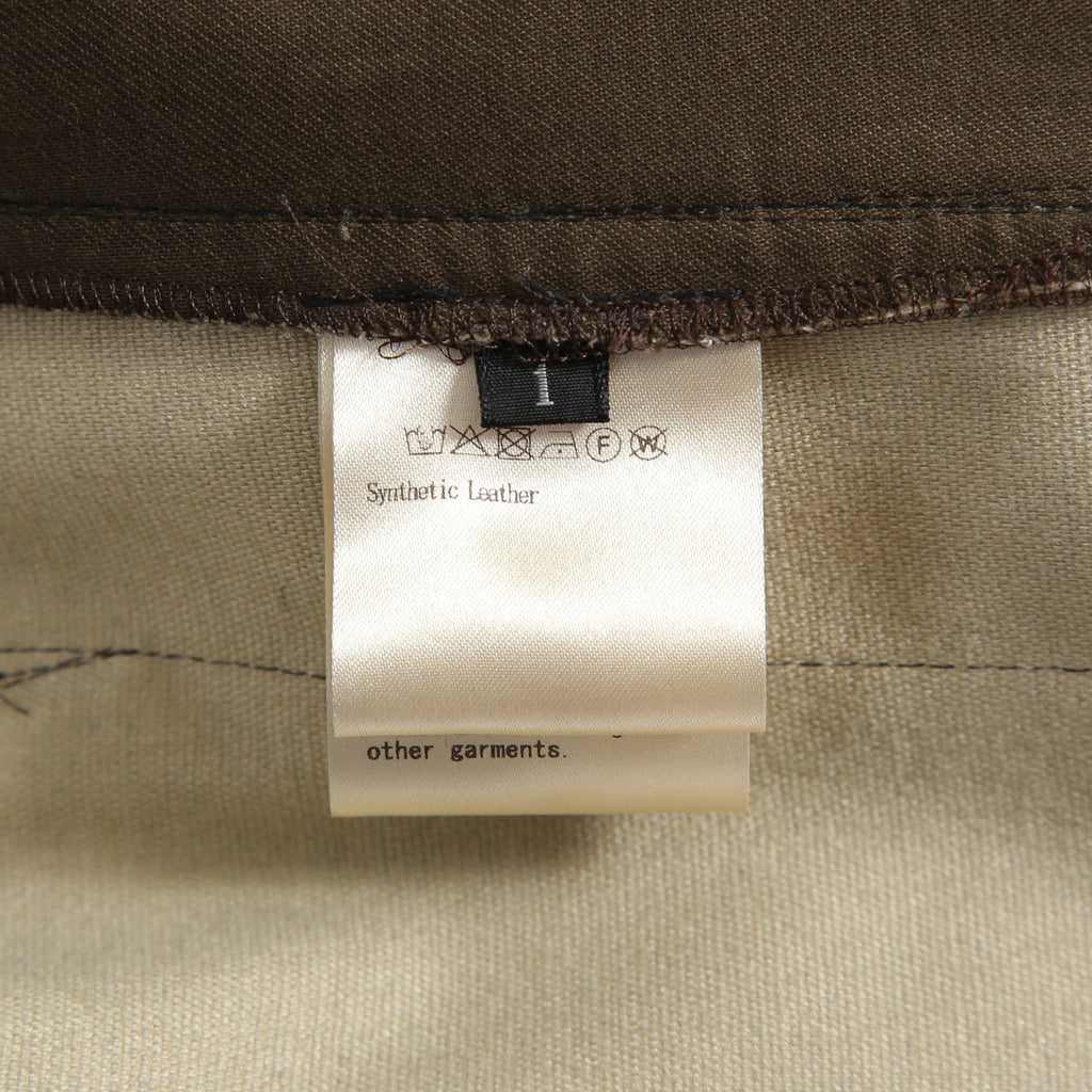 新作 A.F ARTEFACT アーティファクト / 25AW 未使用 Cargo Flare Baggy Pants / SHYNTHETIC LEATHER / size 1 (KHAKI)