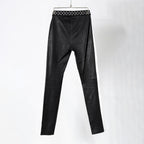 LOUIS VUITTON ルイヴィトン / 21SS グラフィック レザー レギンス  / ストレッチ ラムスキン コットン モノグラム / 1ABSZ3 / size 38 (BLACK x WHITE)