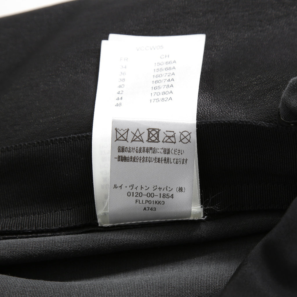 LOUIS VUITTON ルイヴィトン / 21SS グラフィック レザー レギンス  / ストレッチ ラムスキン コットン モノグラム / 1ABSZ3 / size 38 (BLACK x WHITE)