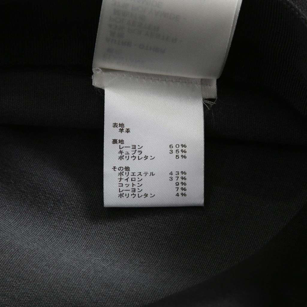 LOUIS VUITTON ルイヴィトン / 21SS グラフィック レザー レギンス  / ストレッチ ラムスキン コットン モノグラム / 1ABSZ3 / size 38 (BLACK x WHITE)