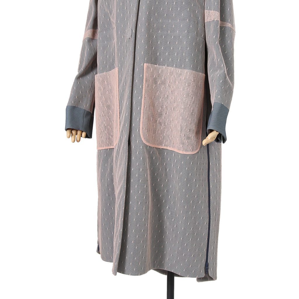 FENDI フェンディ / 美品 23年リゾートコレクション / チュール ロングコート/ FF8954 AM39 / size 40 (PINK x BLUE)