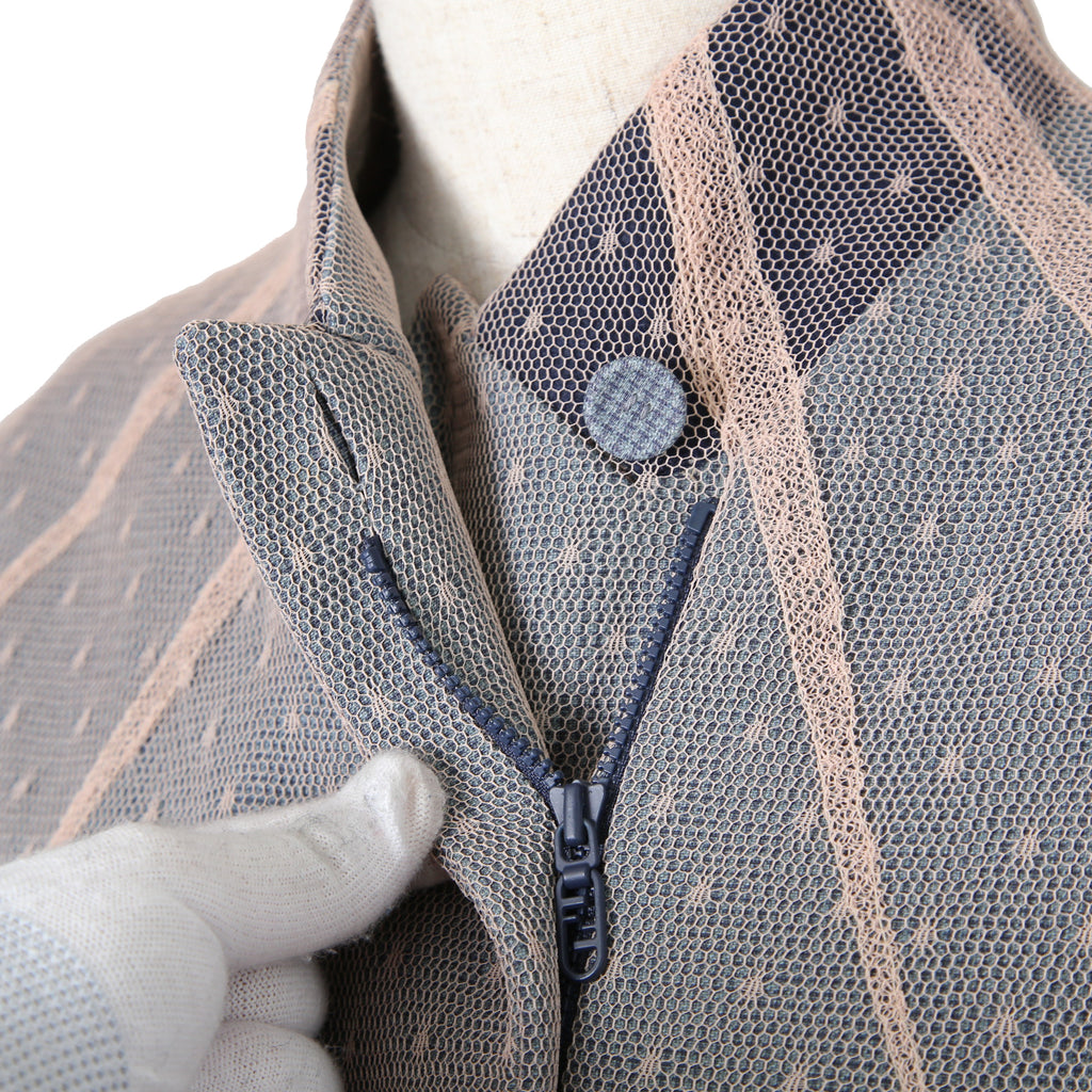 FENDI フェンディ / 美品 23年リゾートコレクション / チュール ロングコート/ FF8954 AM39 / size 40 (PINK x BLUE)