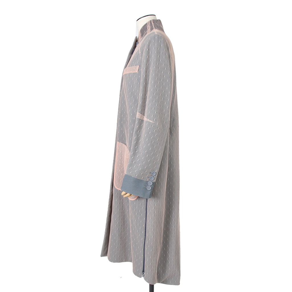 FENDI フェンディ / 美品 23年リゾートコレクション / チュール ロングコート/ FF8954 AM39 / size 40 (PINK x BLUE)