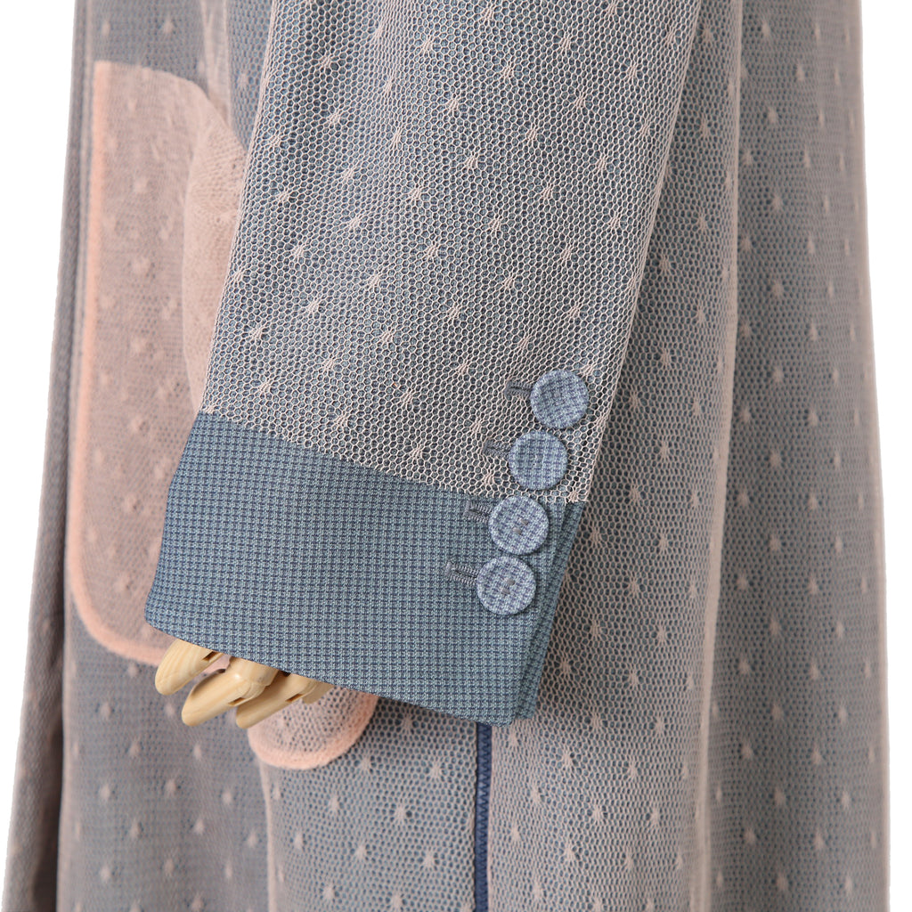 FENDI フェンディ / 美品 23年リゾートコレクション / チュール ロングコート/ FF8954 AM39 / size 40 (PINK x BLUE)