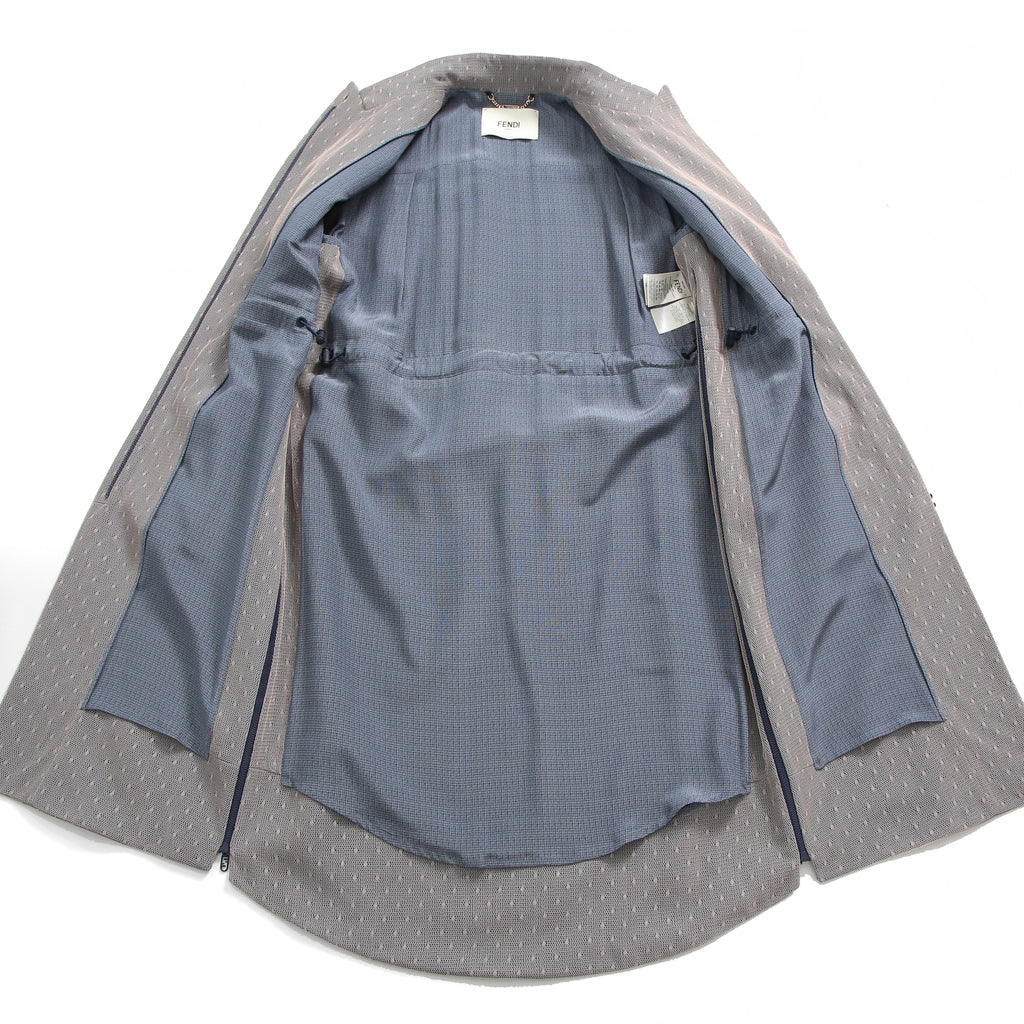 FENDI フェンディ / 美品 23年リゾートコレクション / チュール ロングコート/ FF8954 AM39 / size 40 (PINK x BLUE)