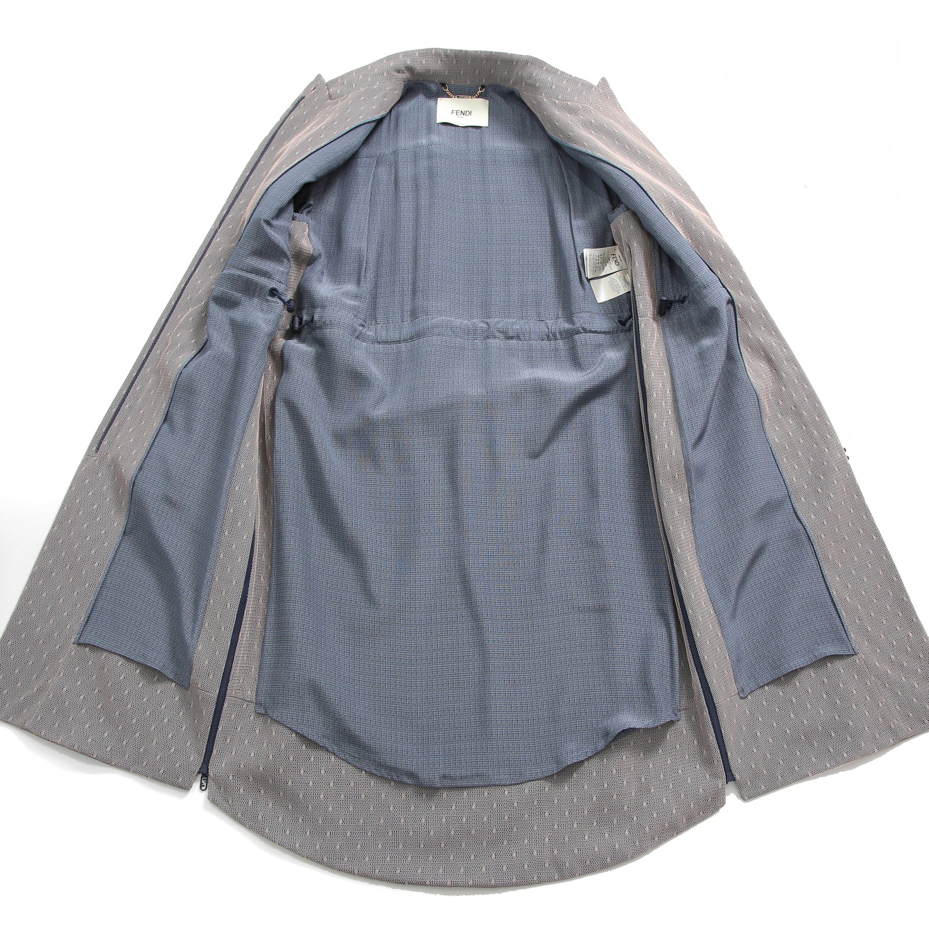 FENDI フェンディ / 美品 23年リゾートコレクション / チュール ロングコート/ FF8954 AM39 / size 40 (PINK x BLUE)