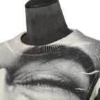 DISEL ディーゼル / 23AW 美品 K-VICTORY “SMILY FACE”転写 クルーネック セーター ニット A13359 / size L (WHITE)