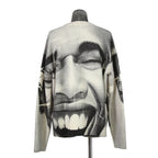 DISEL ディーゼル / 23AW 美品 K-VICTORY “SMILY FACE”転写 クルーネック セーター ニット A13359 / size L (WHITE)