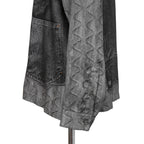 DISEL ディーゼル / 22AW 美品 S-GILLIAM-VEST デニムプリント サテン長袖シャツ  A055900KFAS / size L (GRAY)