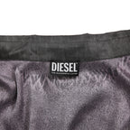 DISEL ディーゼル / 22AW 美品 S-GILLIAM-VEST デニムプリント サテン長袖シャツ  A055900KFAS / size L (GRAY)