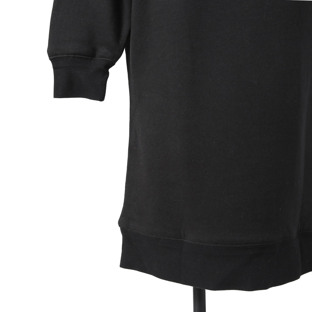 MONCLER モンクレール / 美品 ロゴ ビッグワッペン パーカー ワンピース / size S (BLACK) レディース