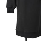 MONCLER モンクレール / 美品 ロゴ ビッグワッペン パーカー ワンピース / size S (BLACK) レディース