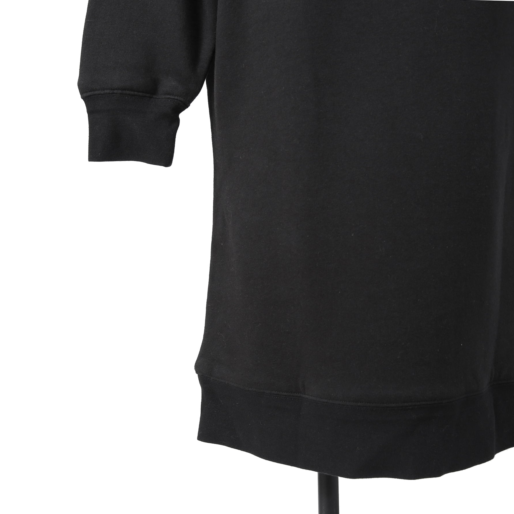 MONCLER モンクレール / 美品 ロゴ ビッグワッペン パーカー ワンピース / size S (BLACK) レディース