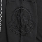 MONCLER モンクレール / 美品 ロゴ ビッグワッペン パーカー ワンピース / size S (BLACK) レディース