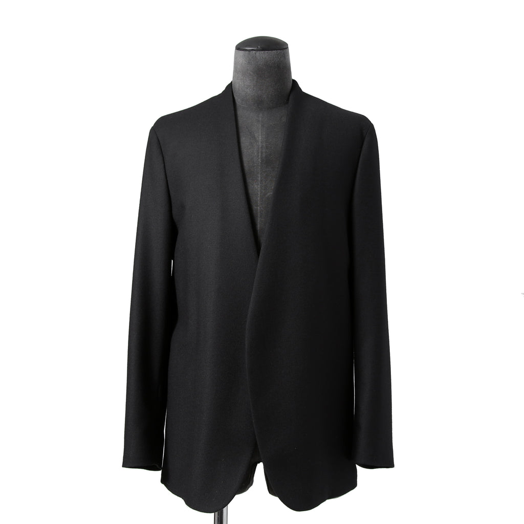 Maison Margiela 10 メゾン マルジェラ / 美品 2022SS ノーカラー ジャケット / ラペルレス / size 46 (BLACK)