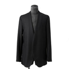 Maison Margiela 10 メゾン マルジェラ / 美品 2022SS ノーカラー ジャケット / ラペルレス / size 46 (BLACK)