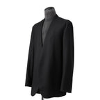 Maison Margiela 10 メゾン マルジェラ / 美品 2022SS ノーカラー ジャケット / ラペルレス / size 46 (BLACK)