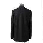 Maison Margiela 10 メゾン マルジェラ / 美品 2022SS ノーカラー ジャケット / ラペルレス / size 46 (BLACK)