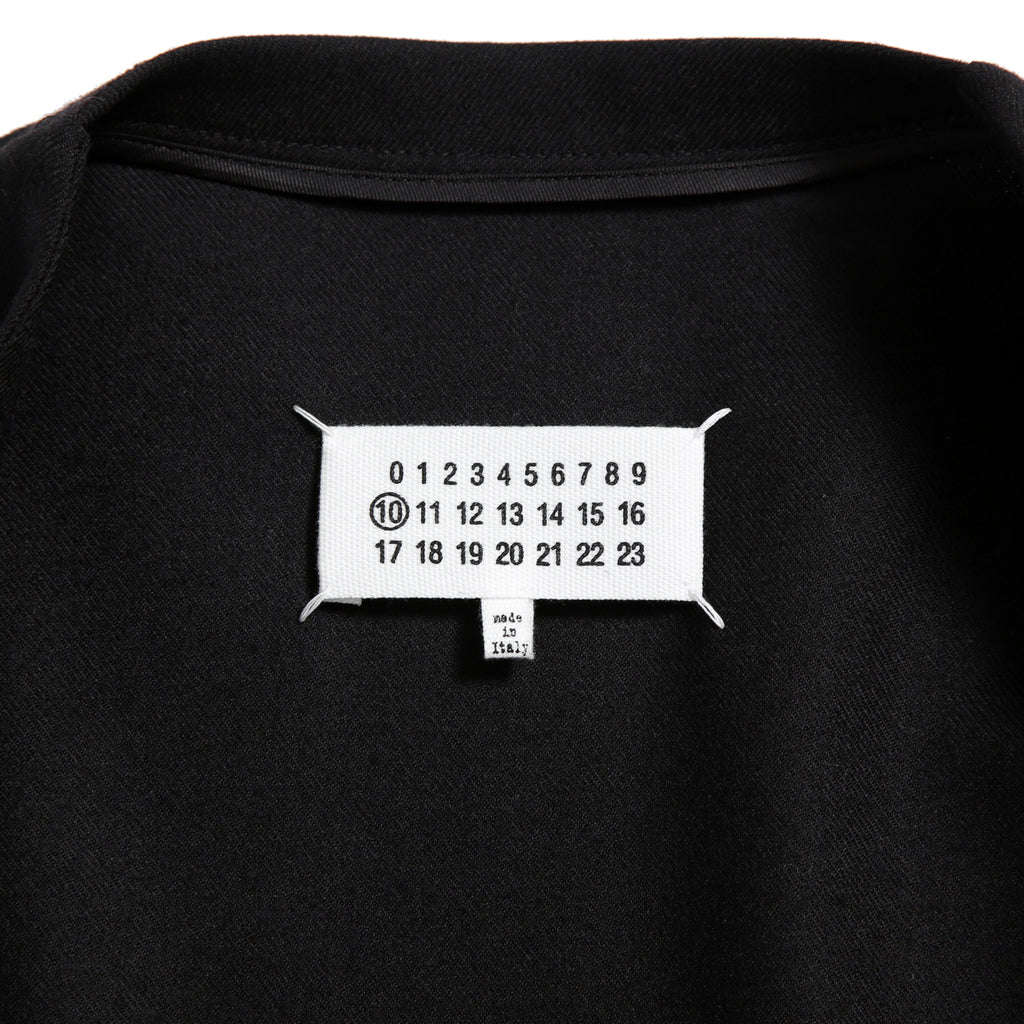 Maison Margiela 10 メゾン マルジェラ / 美品 2022SS ノーカラー ジャケット / ラペルレス / size 46 (BLACK)