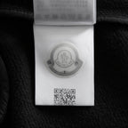 MONCLER モンクレール / 美品 ロゴ ビッグワッペン パーカー ワンピース / size S (BLACK) レディース