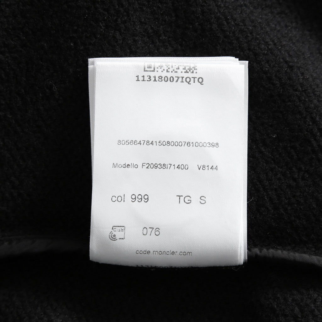 MONCLER モンクレール / 美品 ロゴ ビッグワッペン パーカー ワンピース / size S (BLACK) レディース