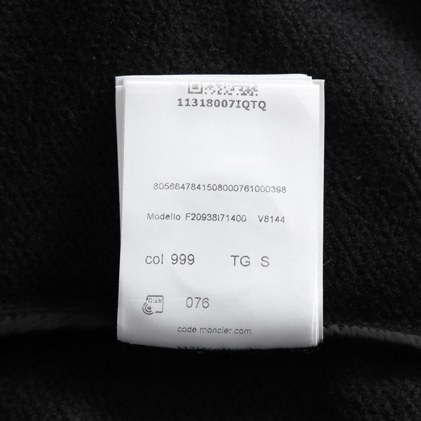 MONCLER モンクレール / 美品 ロゴ ビッグワッペン パーカー ワンピース / size S (BLACK) レディース