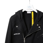 MONCLER モンクレール / FRAGMENT DESIGN フラグメント × ルイスレザー / 21AW 美品 サイクロン ダブル ライダース パーカー / ジャケット / size S (BLACK)