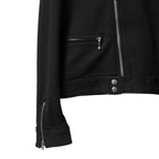 MONCLER モンクレール / FRAGMENT DESIGN フラグメント × ルイスレザー / 21AW 美品 サイクロン ダブル ライダース パーカー / ジャケット / size S (BLACK)