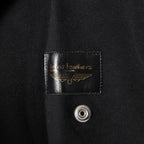 MONCLER モンクレール / FRAGMENT DESIGN フラグメント × ルイスレザー / 21AW 美品 サイクロン ダブル ライダース パーカー / ジャケット / size S (BLACK)