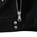 MONCLER モンクレール / FRAGMENT DESIGN フラグメント × ルイスレザー / 21AW 美品 サイクロン ダブル ライダース パーカー / ジャケット / size S (BLACK)