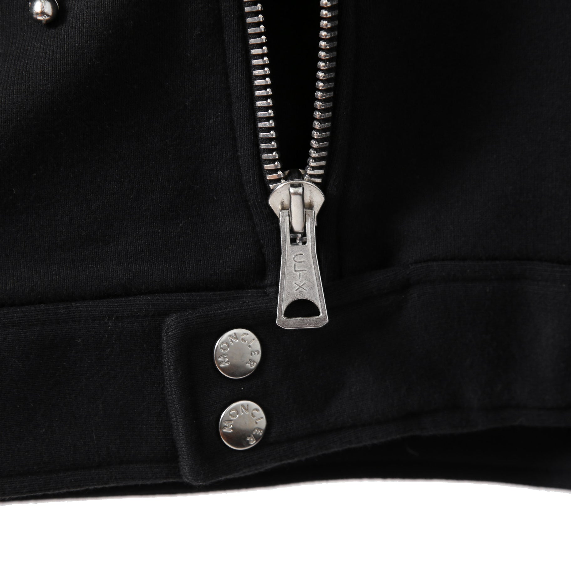 MONCLER モンクレール / FRAGMENT DESIGN フラグメント × ルイスレザー / 21AW 美品 サイクロン ダブル ライダース パーカー / ジャケット / size S (BLACK)