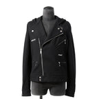 MONCLER モンクレール / FRAGMENT DESIGN フラグメント × ルイスレザー / 21AW 美品 サイクロン ダブル ライダース パーカー / ジャケット / size S (BLACK)