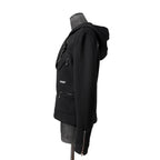 MONCLER モンクレール / FRAGMENT DESIGN フラグメント × ルイスレザー / 21AW 美品 サイクロン ダブル ライダース パーカー / ジャケット / size S (BLACK)