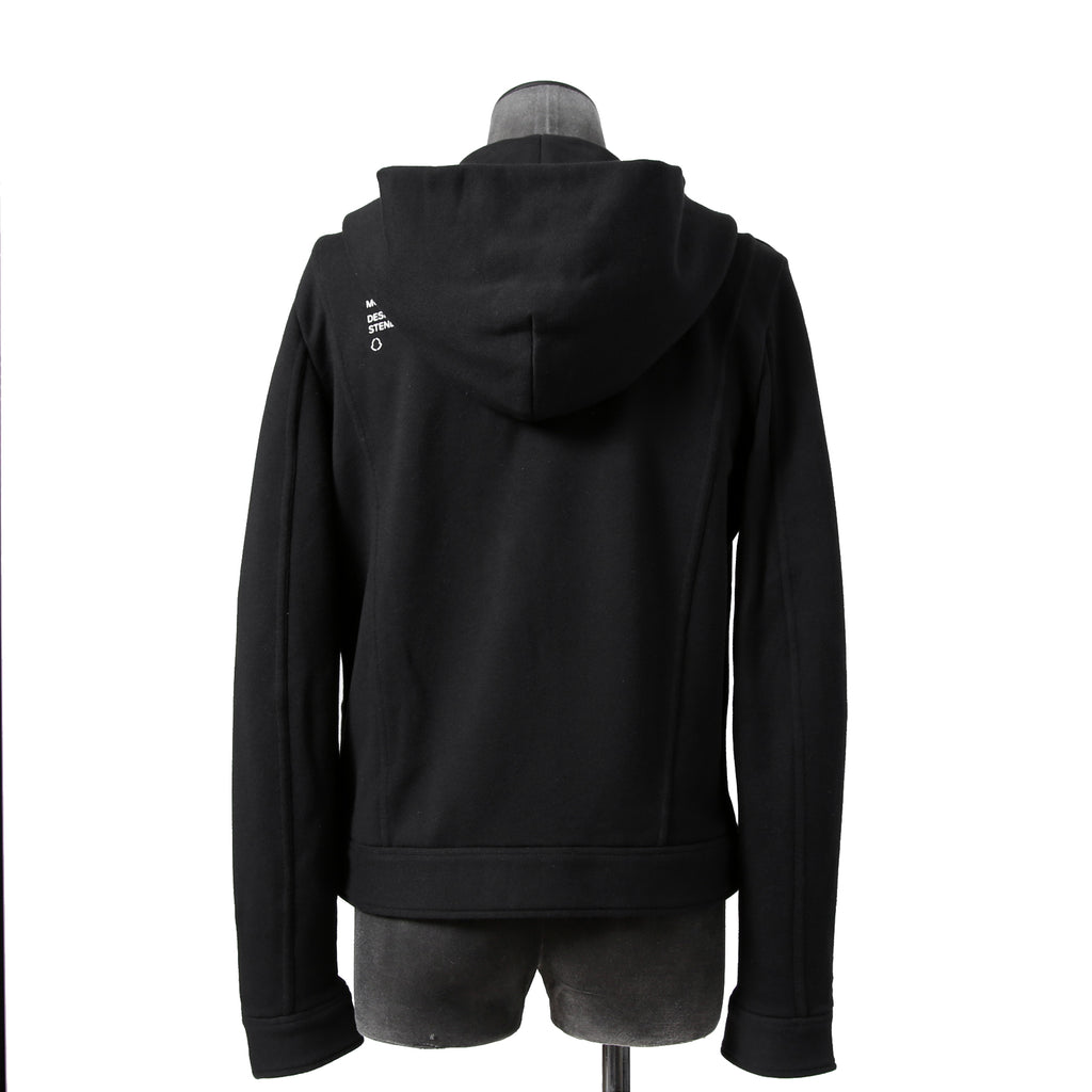 MONCLER モンクレール / FRAGMENT DESIGN フラグメント × ルイスレザー / 21AW 美品 サイクロン ダブル ライダース パーカー / ジャケット / size S (BLACK)