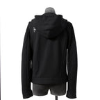 MONCLER モンクレール / FRAGMENT DESIGN フラグメント × ルイスレザー / 21AW 美品 サイクロン ダブル ライダース パーカー / ジャケット / size S (BLACK)