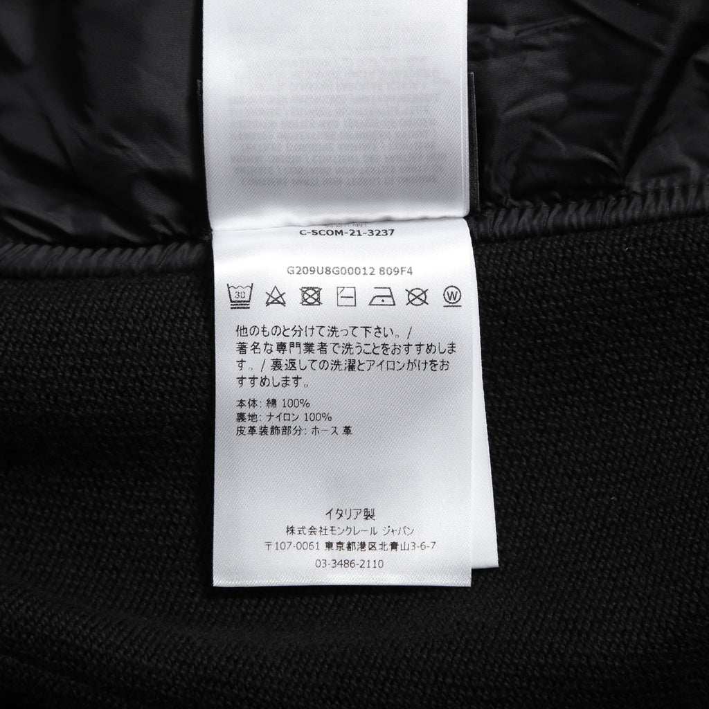 MONCLER モンクレール / FRAGMENT DESIGN フラグメント × ルイスレザー / 21AW 美品 サイクロン ダブル ライダース パーカー / ジャケット / size S (BLACK)